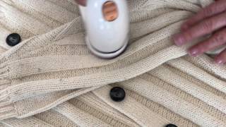 毛玉取り機アドバンスでニットの毛玉をとった