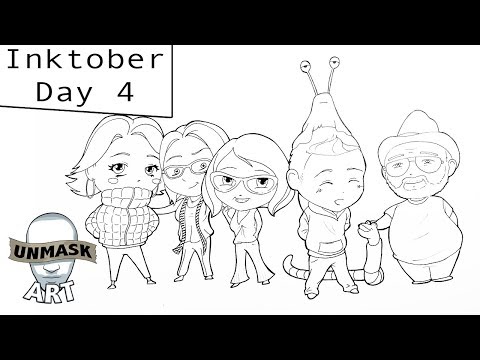 unmasked Inktober LIVE 2019 Day 4