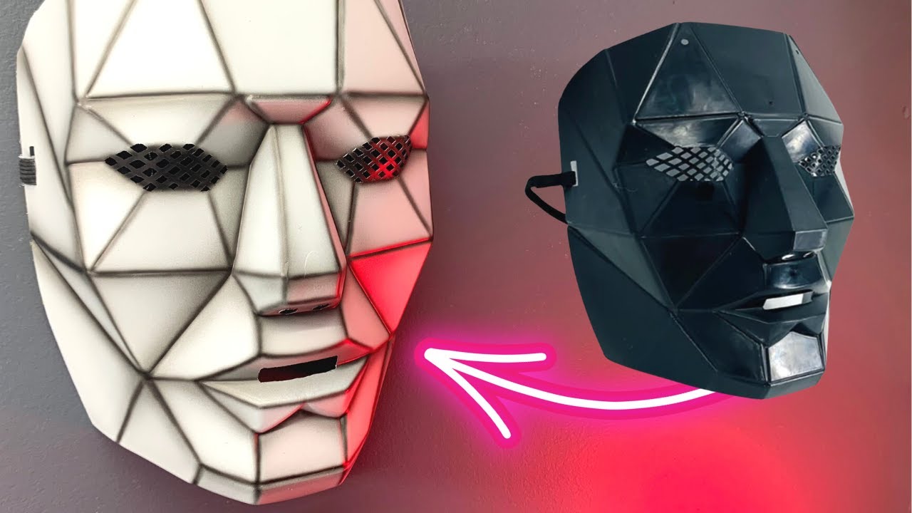 I Airbrushed my Squid Game Mask White - YouTube