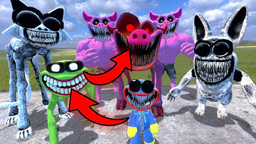 NEW POPPY PLAYTIME MONSTERS vs ZOONOMALY FAMILY | SMILING CRITTERS EVOLUTION 🐈 BATTLE IN GARRY