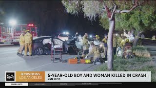 5-year-old boy and woman killed in head-on crash