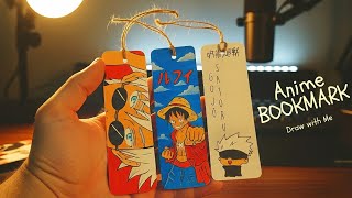 I Made These Anime Bookmarks for My Friend 💛|| Handmade Anime Bookmarks | Art Vlog Cinematic Style