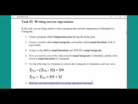 Temperature Calculator in JAVA || Writing Correct Expressions