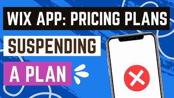 Pricing Plans On Wix App: Suspending A Plan