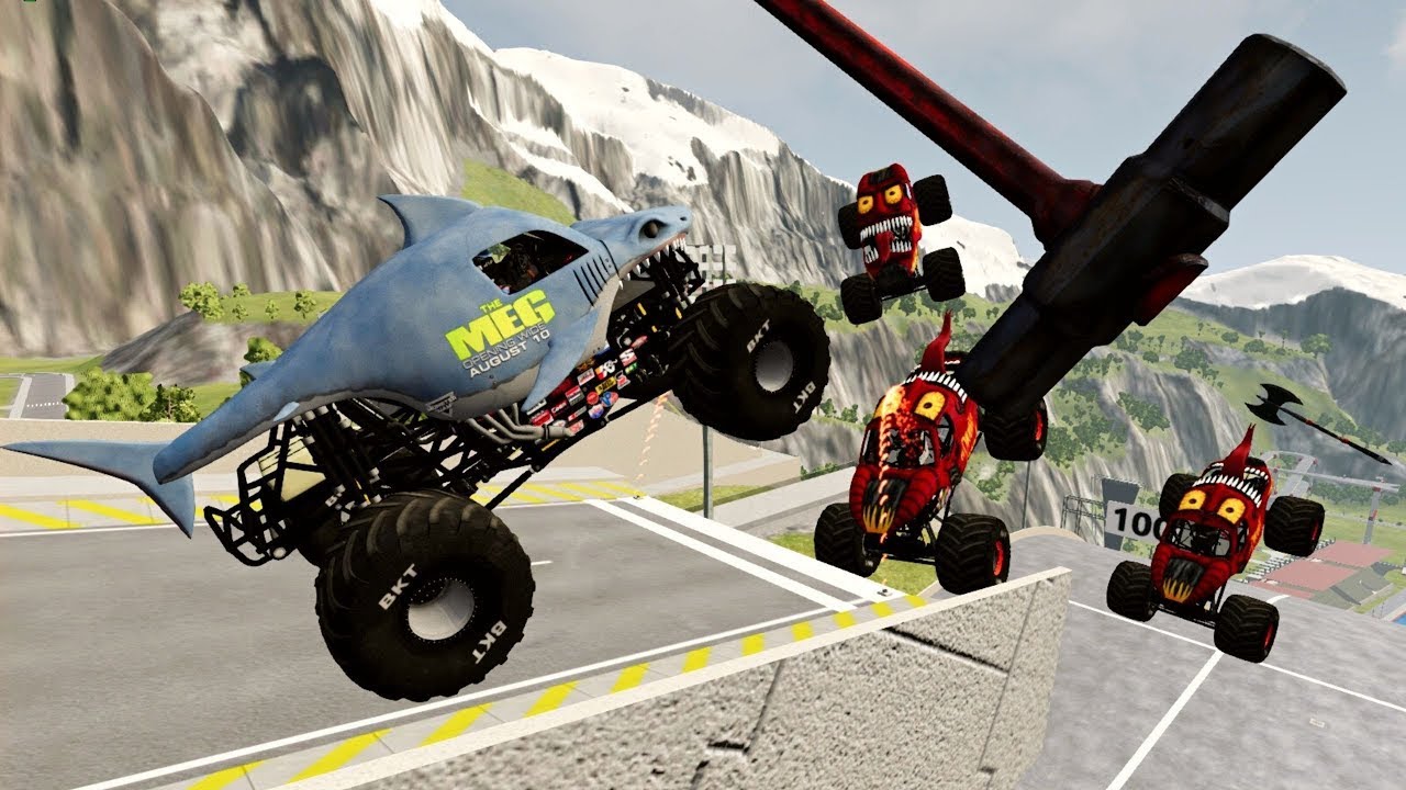 MONSTER Jam Truck Takes EL TORO Downhill Ride to NEW HEIGHTS!