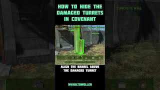 How to hide the damaged turrets in covenant #fallout #gaming #tutorial #settlement #build