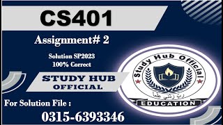 CS401 Assignment 2 sp2023 cs401 assignment 2 solution