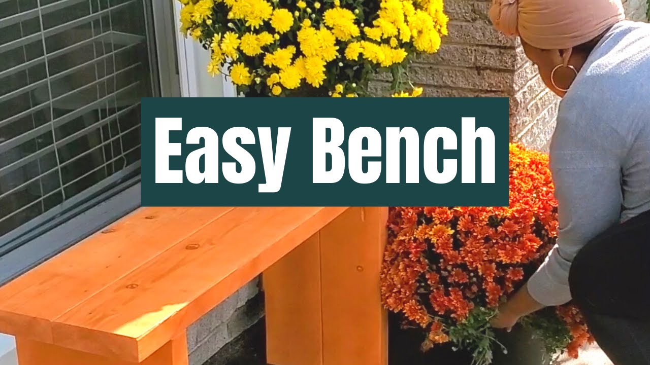 How to make a small decorative wood bench for your fall front porch in 2022