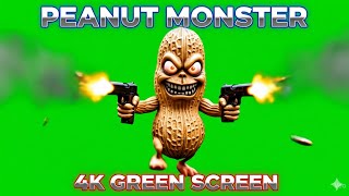 Peanut Monster 4K Green Screen Scary Vfx Animation Green Screen Free To Use
