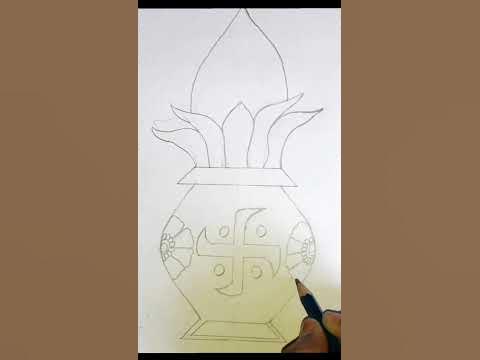 Kalash drawing easy step by step | Draw surahi | Easy Kalash Drawing ...