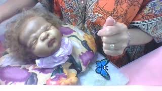 Reborn Maggie-pop met Diva G, Maggie's glanzende wenkbrauwen en afgewerkt haar. *Aanbetaling mogelijk!*