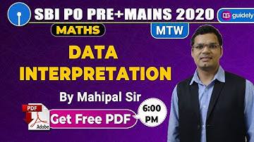 Data Interpretation for IBPS PO / SBI PO | Maths by Mahipal Sir