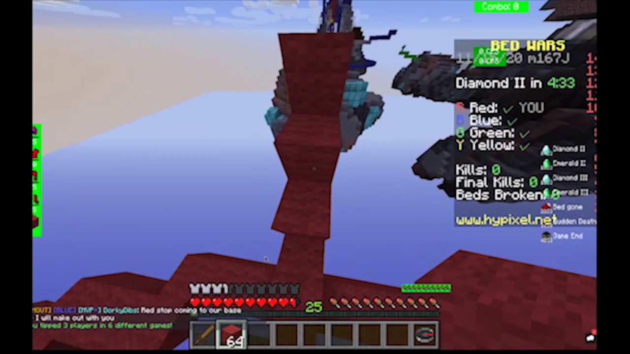 MINECRAFT BED WARS (but i am a comdeian) (how tf do you spell comedian