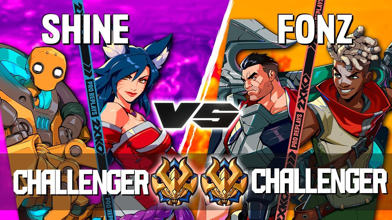 2XKO ▰ SHINE (Ahri-Blitzcrank) vs FONZ (Darius-Ekko) ▰ 2XKO Pro level replays