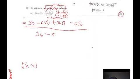 IGCSE Add Maths 0606/11 May 2018 Q10