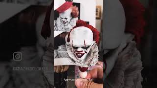 Pennywise Cookie Scribe #shorts #pennywise #cookiedecorating #cookieart #it #krazykoolcakes