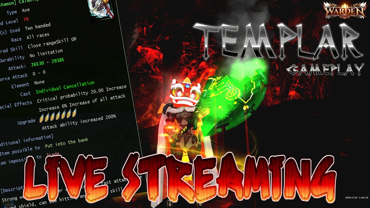 RF Online Live - Warrior Critical Build Stun ⚔️ Cora Templar
