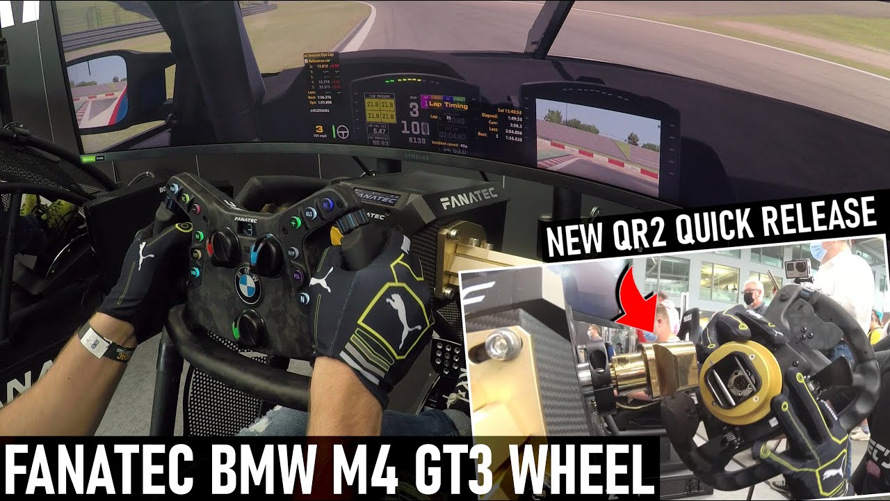 Fanatec 2021 BMW M4 GT3 Steering Wheel & New Podium QR2 Quick Release