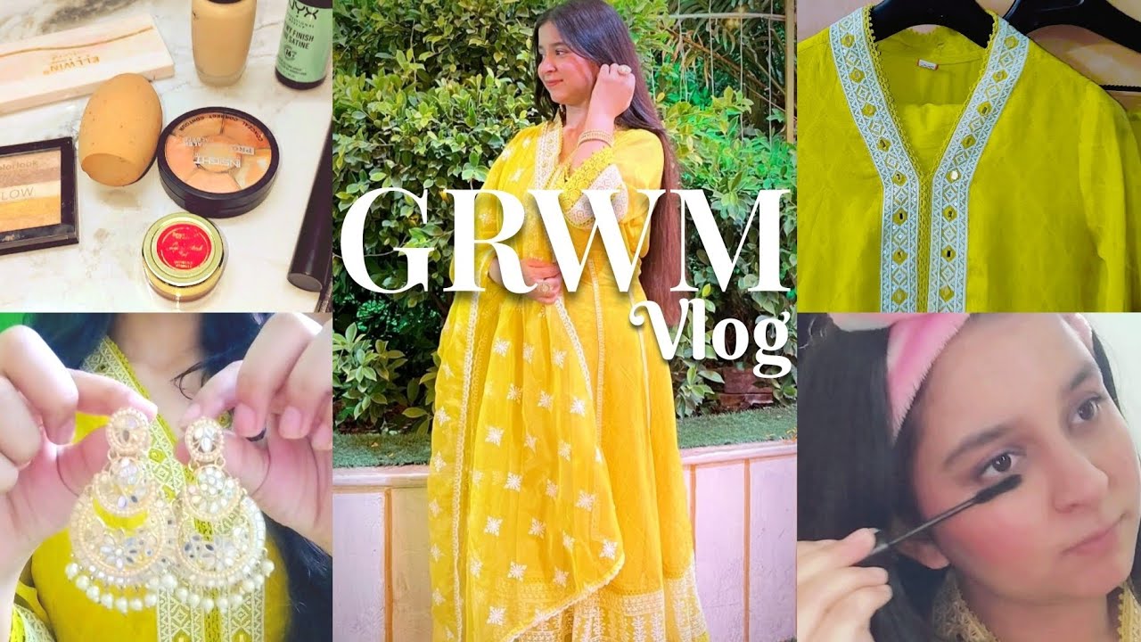 GRWM for a Wedding 😍 My First Time Doing Voiceover 😭|Makeover, Aesthetic Indian vlog 