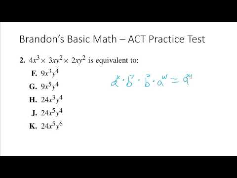 ACT Practice Test Question 2/60: Combining Power with Like Bases