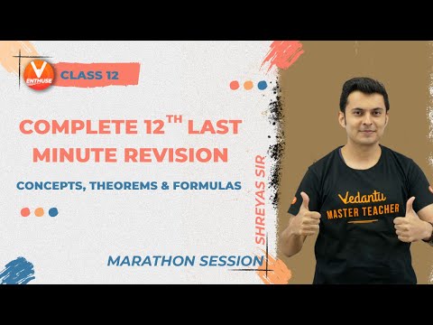 Complete 12th Last Minute Revision ?Concepts, Theorems U0026 Formulas | JEE Mains 2021 Physics|V Enthuse