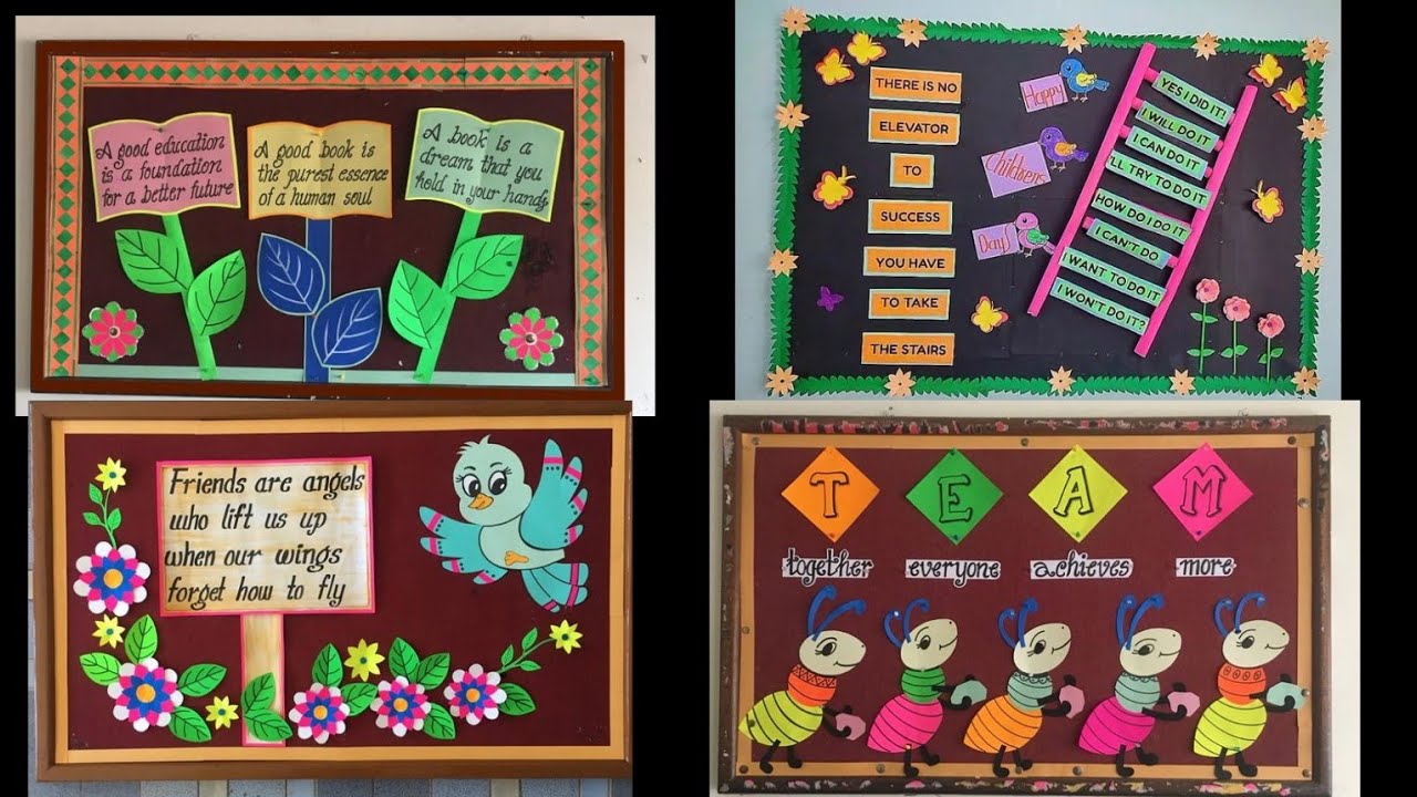 15 beautiful ideas for bulletin board, softboard and noticeboard decoration 