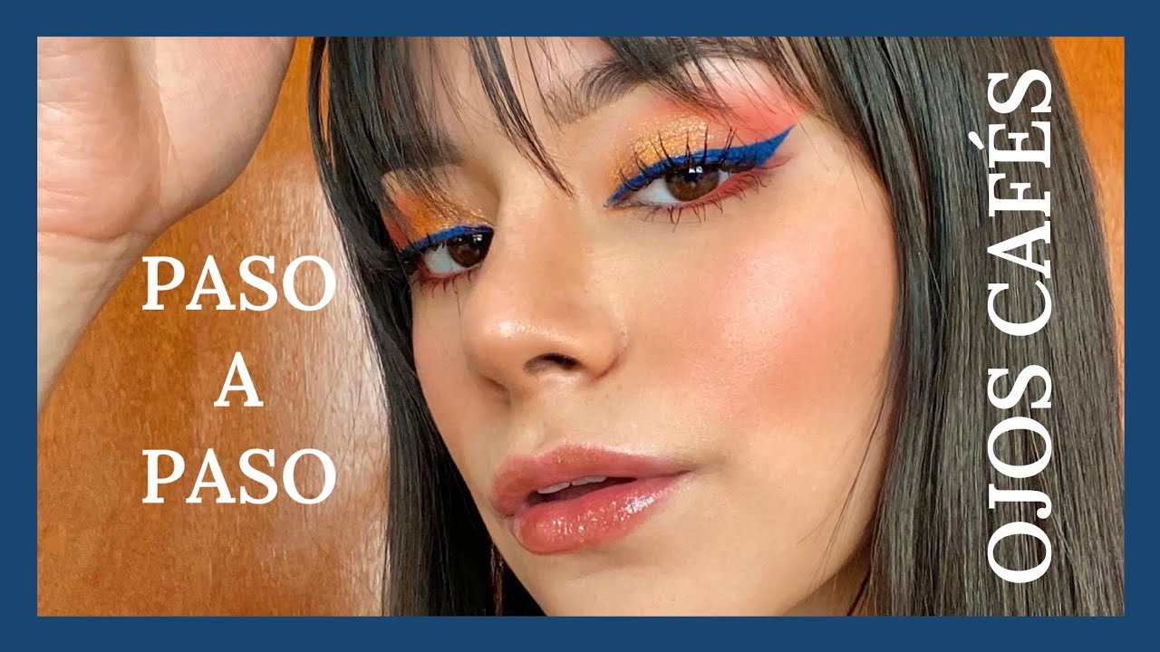 Resalta ojos CAFÉS  con DELINEADO AZUL! 💙 // Anel Flynn