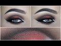 Brown coral cut crease makeup tutorial