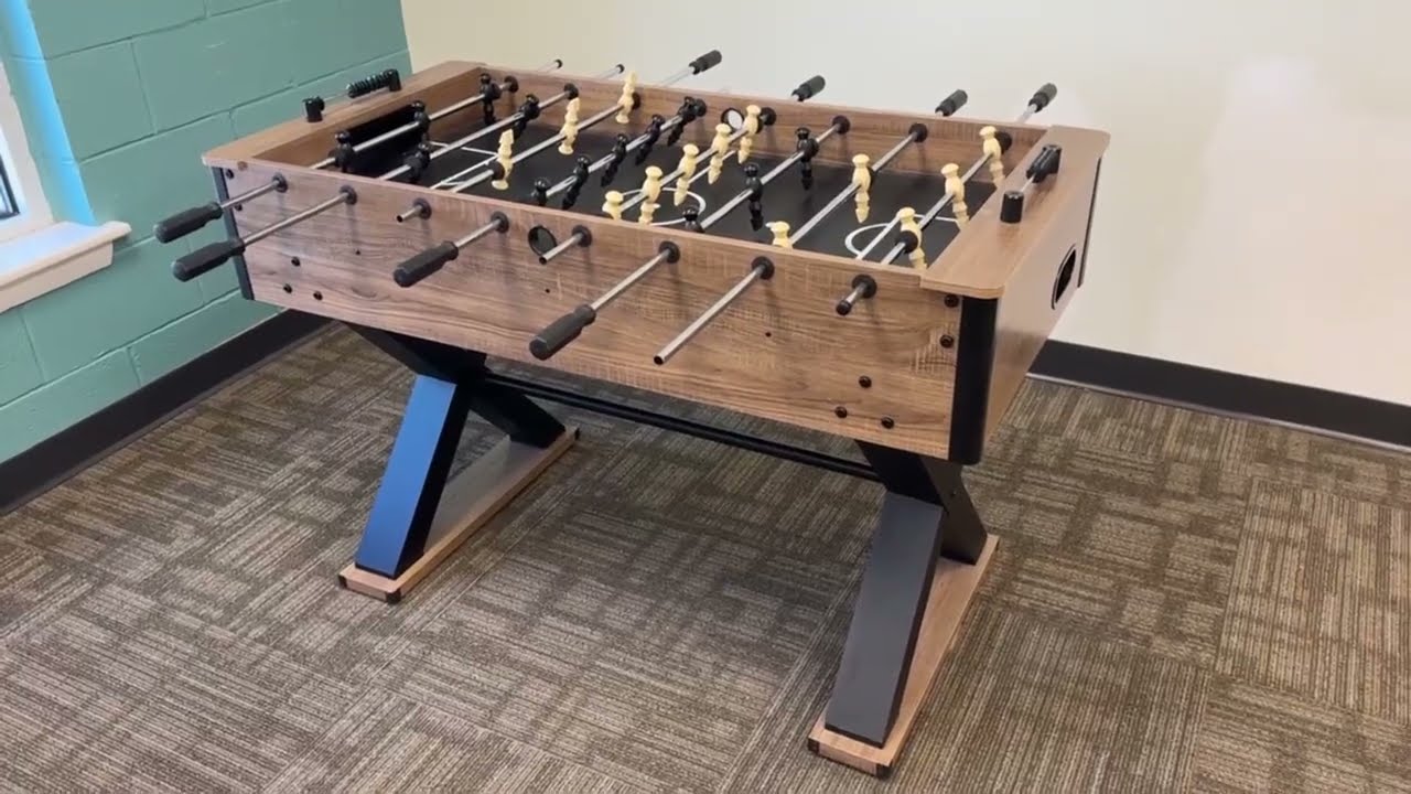 Hathaway Excalibur 54 in Foosball Table for Game Room, Adjustable Leg Levelers & Manual Scoring Unit