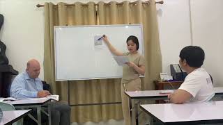 Milky practiced explaining about two graphs in IELTS Writing Task 1 and did comparisons among them