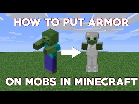 Minecraft Tutorial- How to Put Weapons and Armor On Mobs!