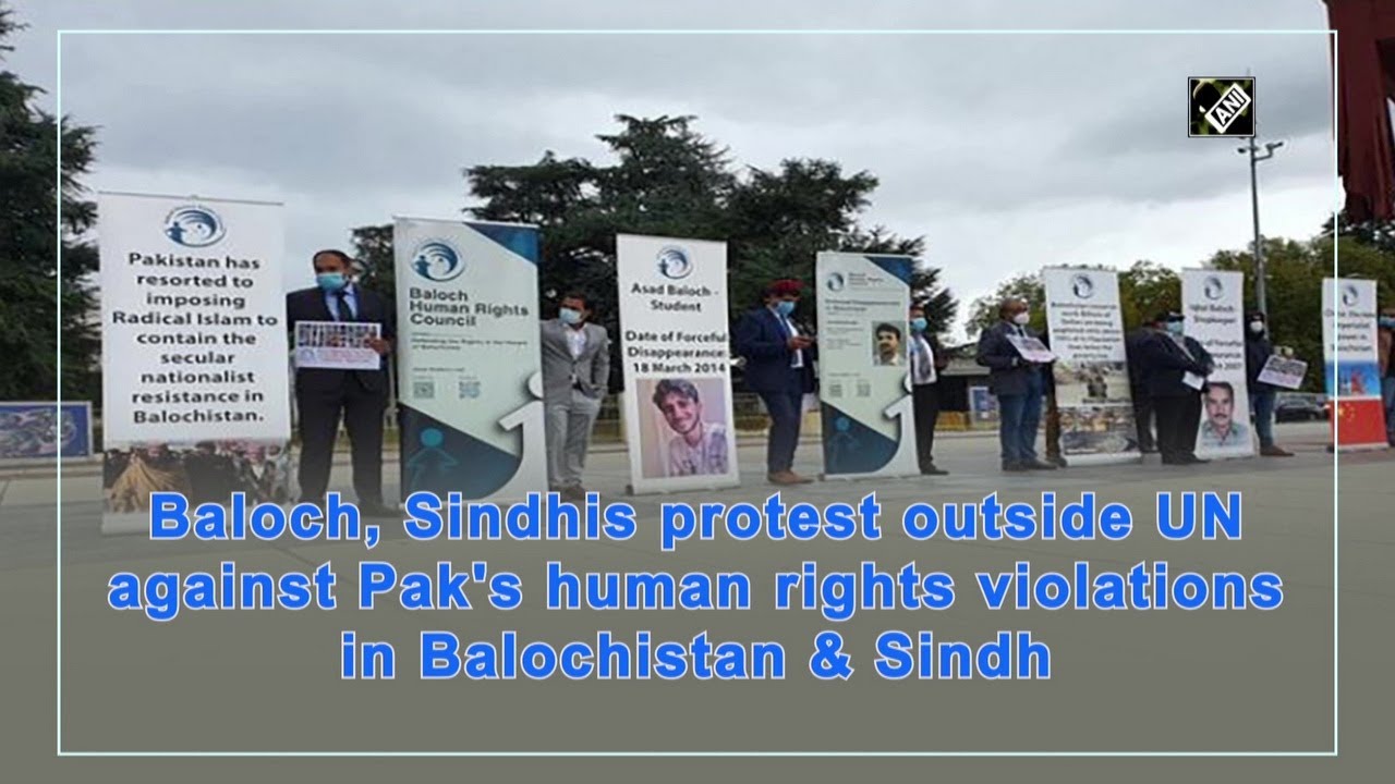 Baloch, Sindhis protest outside UN against Pak's human rights violations in Balochistan & Sindh