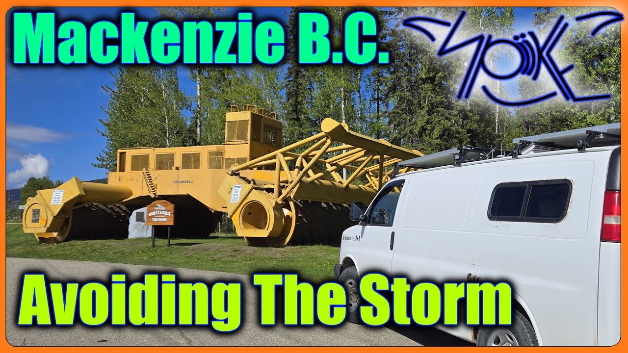 Visiting the World's Largest Tree Crusher! Hiding from a Pending Storm!