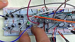 Breadboarding glitchy electronic drum sounds
