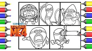 Mega Minions (Jerry, Dave, Tim, Gus, Mel) /Despicable Me 4 Coloring Page/ NCS