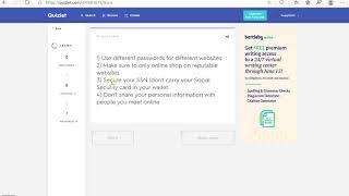 Quizlet screencast