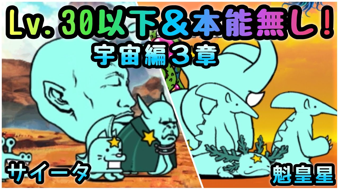 宇宙編 3章 サイータ＆魁皇星 Lv.30以下＆本能無しで攻略