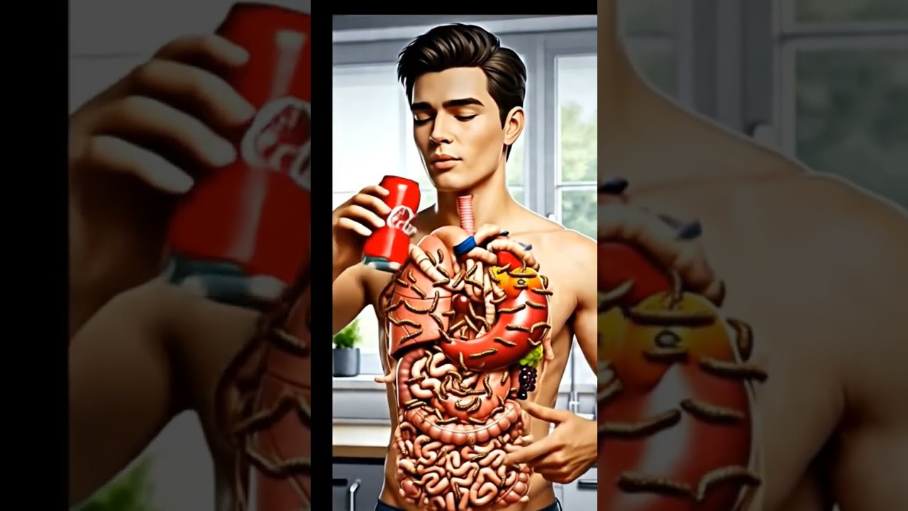 Coca-Cola Digestion with Parasites | 3D DigestiveSystem Animation 