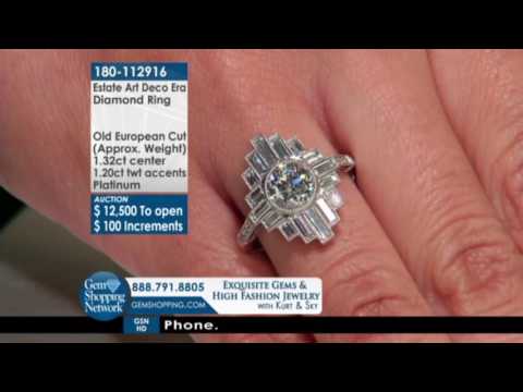 Art Deco Era Diamond Ring Gem Shopping Network 