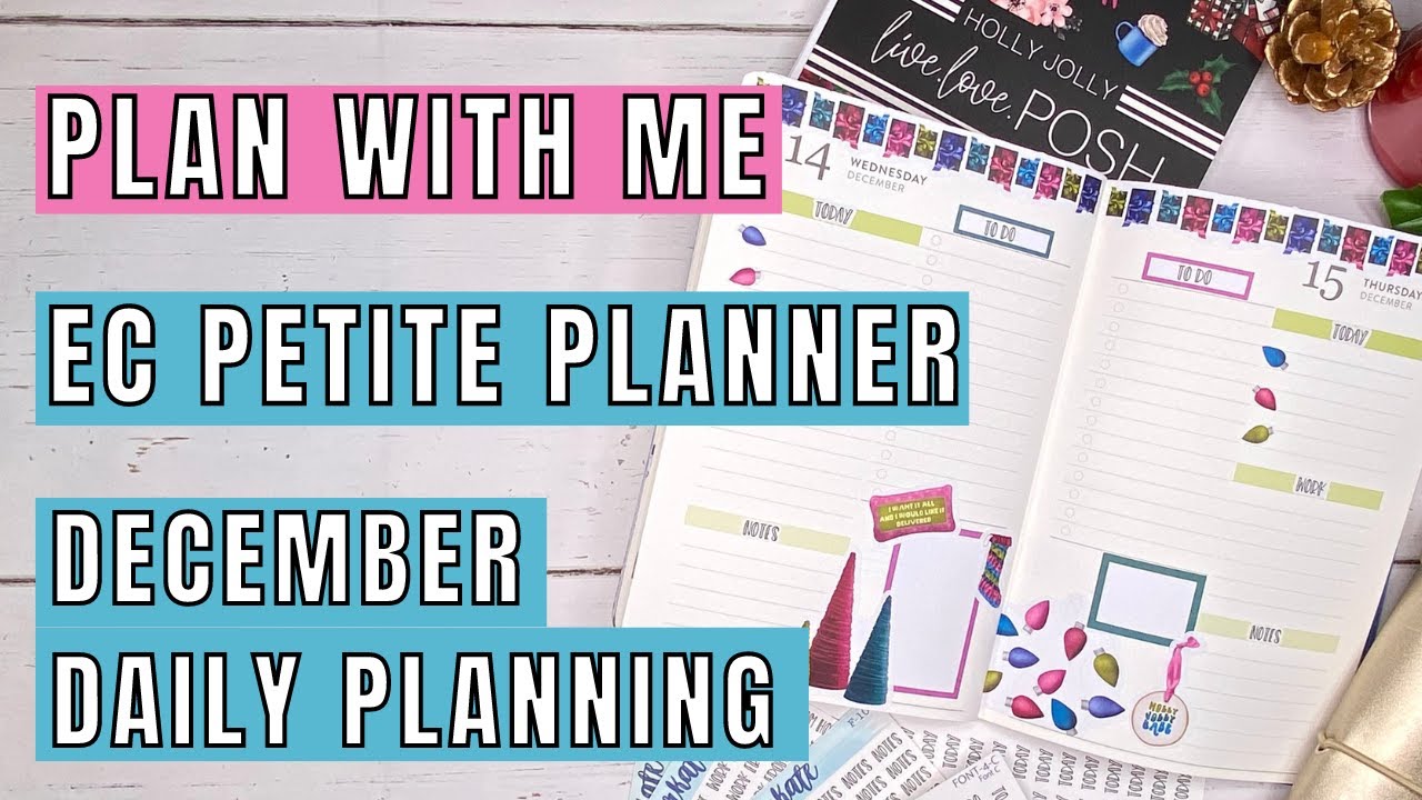 EC Petite Planner / Plan With Me / December Daily Planning