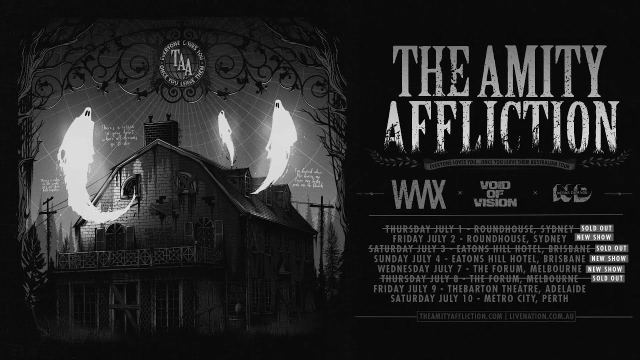 The Amity Affliction 2021 Australian Tour New shows added! YouTube The Amity Affliction 2021 Australian Tour New shows added! YouTube
