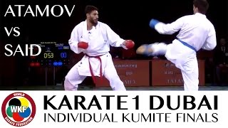 Shahim ATAMOV vs Ahmed SAID. Final Kumite  84kg. Karate1 Premier League Dubai 2016