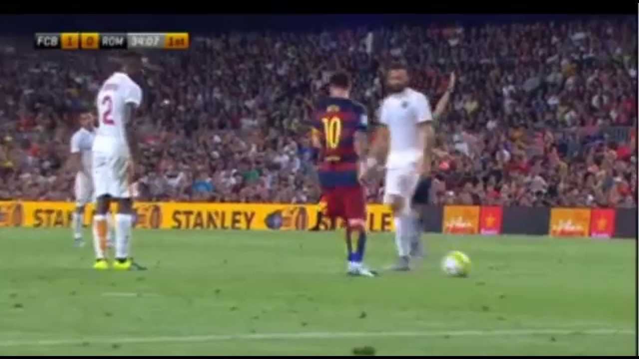 FC Barcelona - AS Roma - Messi atakuje - YouTube