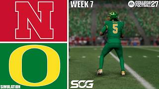 College Football 27 | Nebraska at Oregon Week 7 Simulation Highlights