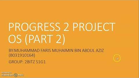 Progress 2 Part 2 OS Project (B031910164)