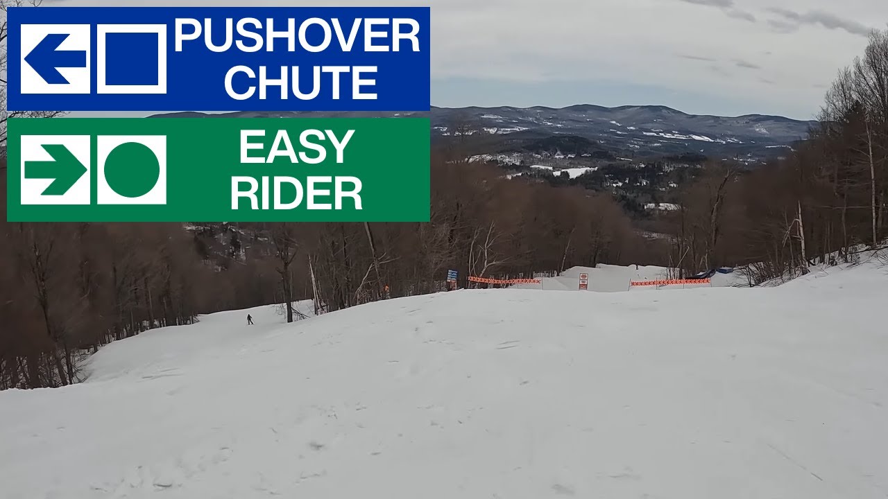 Sugarbush, VT - 🟦 Pushover Chute to 🟢 Easy Rider (3-29-23) [4K]