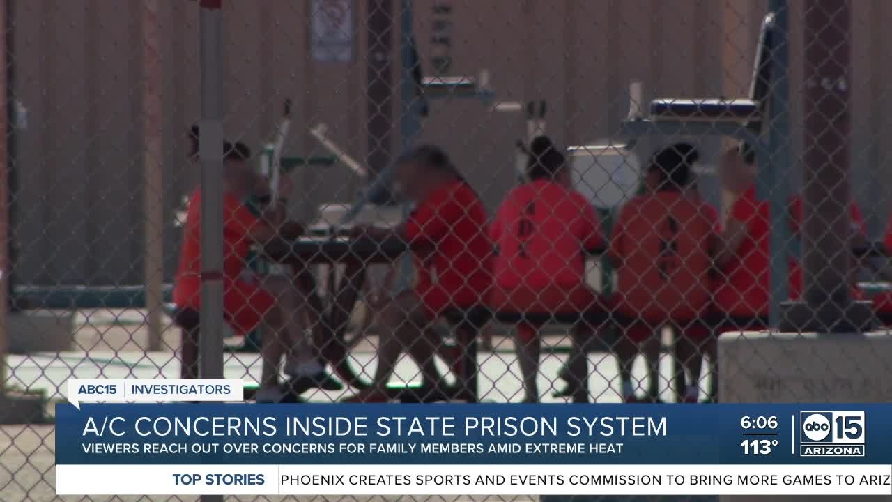 Concerns over conditions inside Arizona state prisons over no air