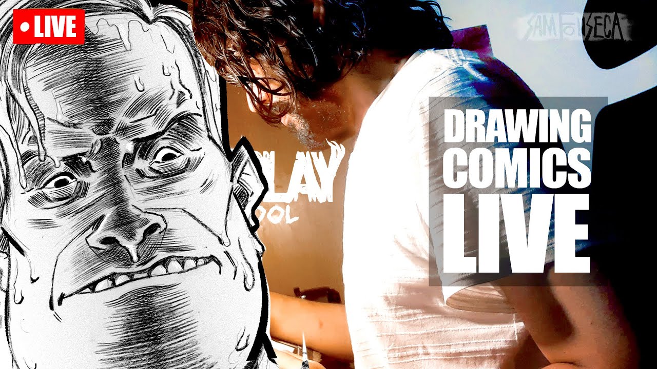 THIS FACE IS SCARY... Drawing comics 🔴LIVE! SHADOWPLAY: MIDNIGHT SCHOOL