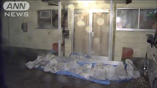 台風19号　100mにわたって道路冠水　神奈川・座間市(14/10/14)