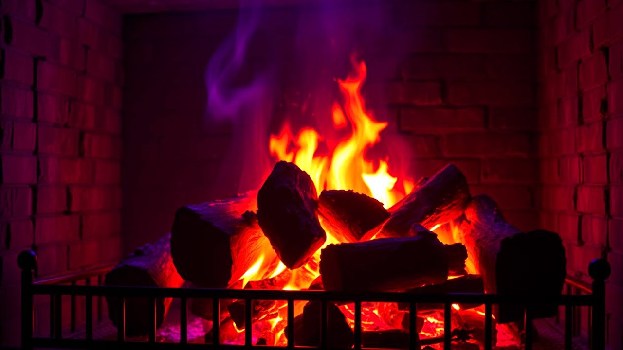 Cozy Room Chill Fireplace Ambience | Warm Fire Sounds & Relaxing Mood